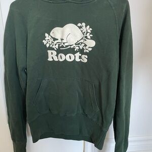 Roots Forest Green Hoodie with Logo